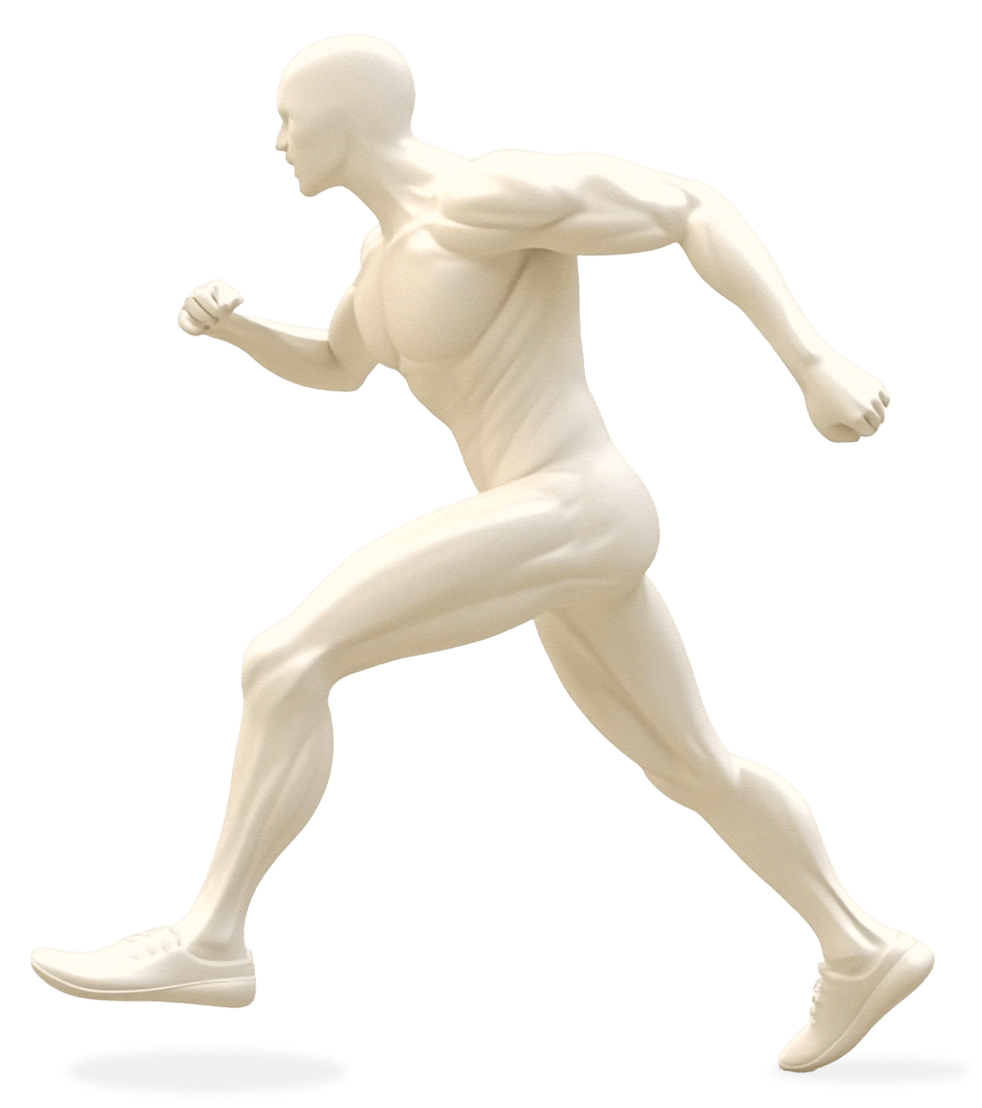 Illustration d'une silhouette humaine en mouvement